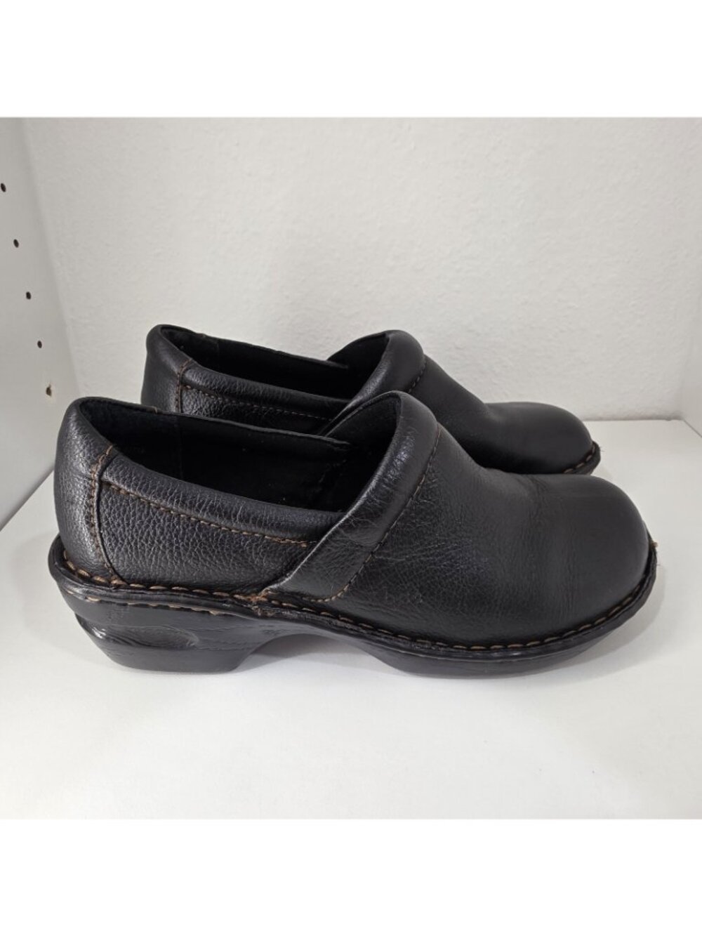 Born Concept PEGGY Clogs Comfort Nurse Server Black Leather Shoes 8.5 M - Picture 5 of 9